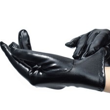 TACTICAL POLICE PU Leather CUT RESISTANT PATROL DUTY SEARCH GLOVES WOMEN .