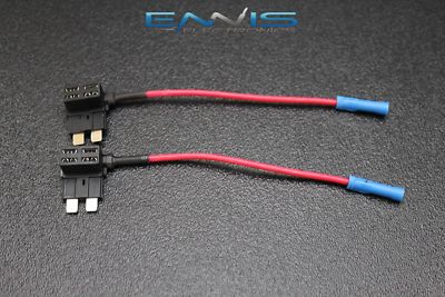 2 PCS ATC ATO BLADE ADD A FUSE TAP CIRCUIT BLOCK PANEL PLUG HOLDER WIRE USA