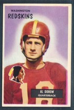 1955 Bowman Football #77: AL DOROW RC Washington Redskins ~ EX to EX-MT