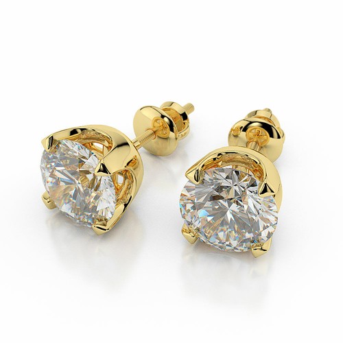 Wunderschöne 18 Kt Weißgold Rundschliff Diamant Ohrstecker 2,00 ct H/SI2 - Bild 6 von 6