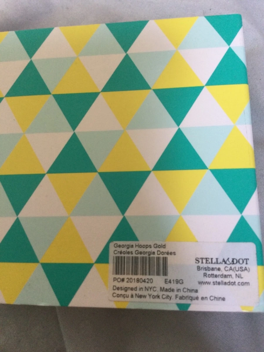 Stella Dot Georgia earring Gold Hoops Brand New