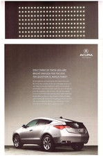 Acura ZDX '10 con illuminazione LED migliorata, pubblicità rivista 2 pagine molto nitida