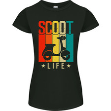 Scoot Life Scooter Motorcycle Womens Petite Cut T-Shirt