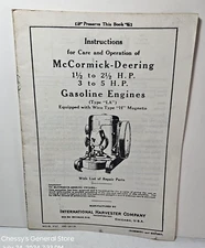 IHC McCormick-Deering 1.5 to 5 H.P. Gas Engines Type LA 1935