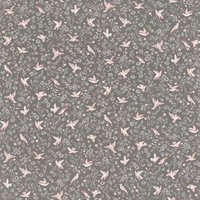 Landhaus Blumen VöGel Vliestapete Grau-Rosa Rasch Textil Petite Fleur 288901