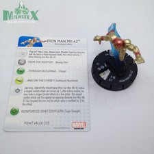 Heroclix Iron Man 3 Movie set Iron Man Mk 42 002 Gravity Feed figure w/card 