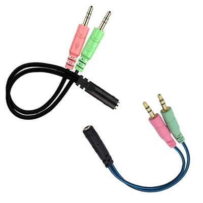 Gold Plate 3.5mm Headphone Splitter Adapter for Headphones Speakers