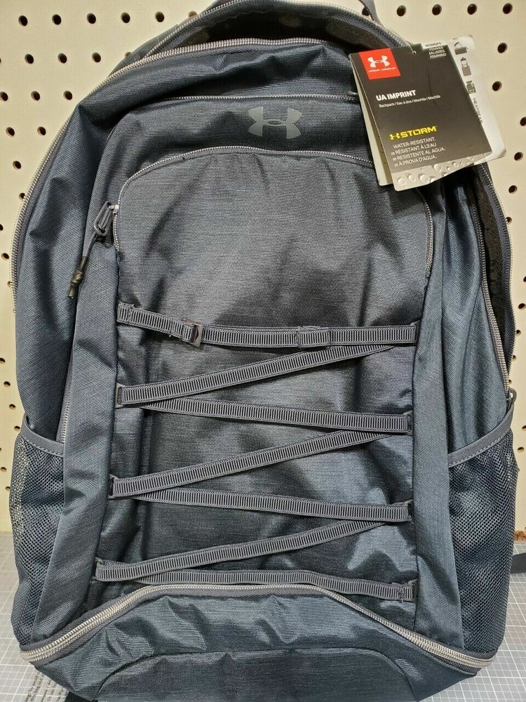 NWT Under Armour UA Imprint Womens Storm Backpack laptop sleeve GRAY BLUE $55
