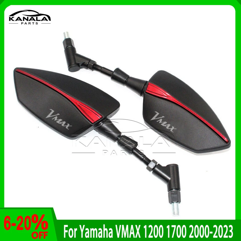 For Yamaha VMAX 1200 1700 2000-2023 New Motorcycle Side Rearview Mirrors Foto 4 de 4