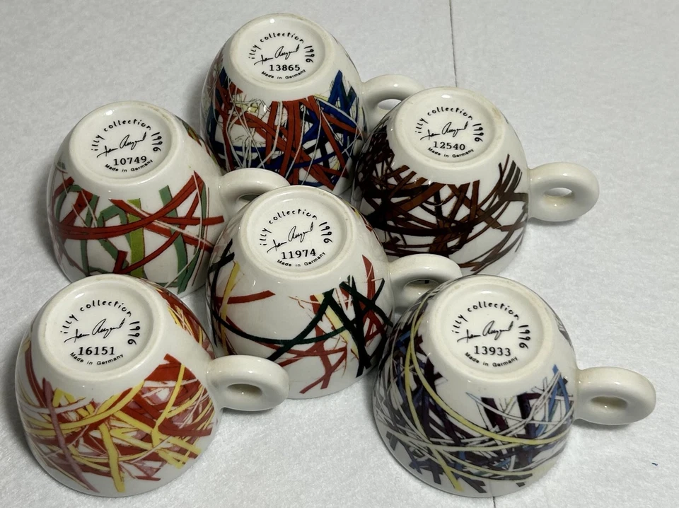 6 Tazzine caffè ILLY Collection 1996 James Rosenquist numerate Ita riviera (2) - Immagine 4 di 4