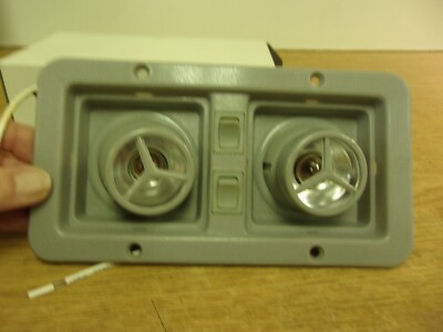 Ramco Industries RII 12VDC Grey Dome Light lamp 2 switches Item# JH-562