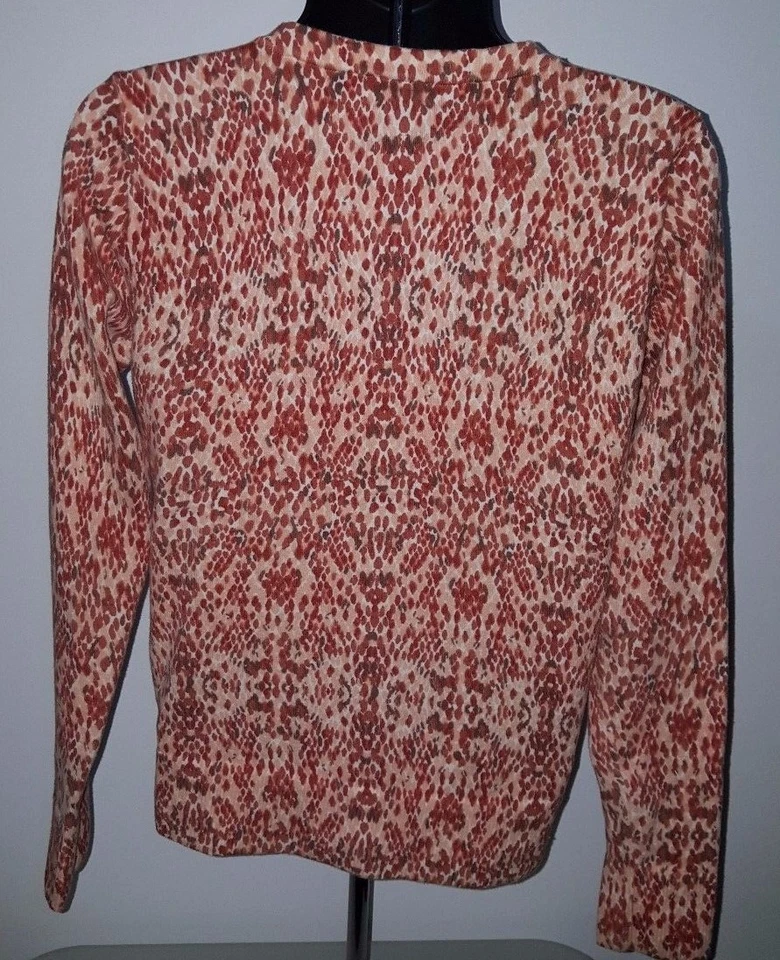 Cárdigan Suéter Camisa Merona Mujer Talla M Mediana Rosa Rojo Borgoña Foto 3 de 3