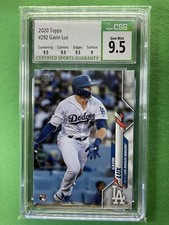 2020 Topps Series 1 Gavin Lux 292 RC Los Angeles Dodgers CSG 9.5 Gem Mint