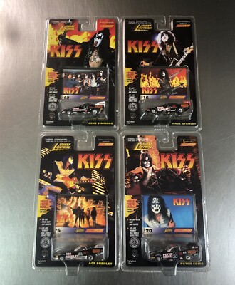 JOHNNY LIGHTNING KISS GENE SIMMONS, PAUL STANLEY ( LOT OF 4 ) RACING DREAMS