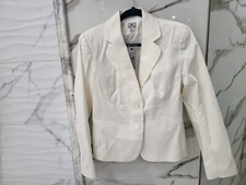 NWT Worthington ivory single button long sleeve lined jacket Sz 8
