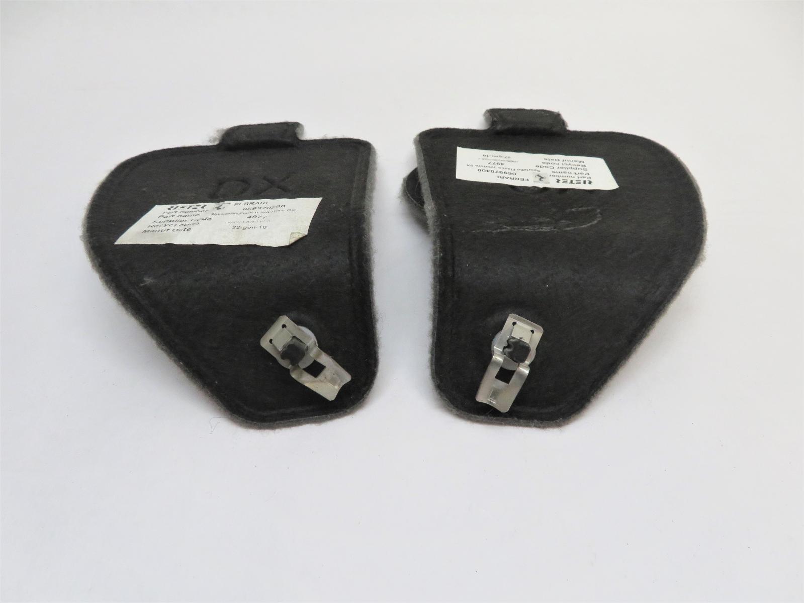 '10 FERRARI CALIFORNIA REAR CARPET ACCESS COVER TRIM SET 069970400 OEM 069970200