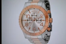 NEW 50mm INVICTA SPECIALTY PULSE CHRONOGRAPH SILVER & GOLD 40604 WATCH MSRP $895