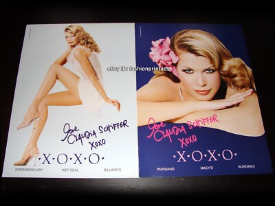 vintage XOXO 4-Pge PRINT AD Spring 1998 CLAUDIA SCHIFFER Alek Wek ESTHER CANADAS