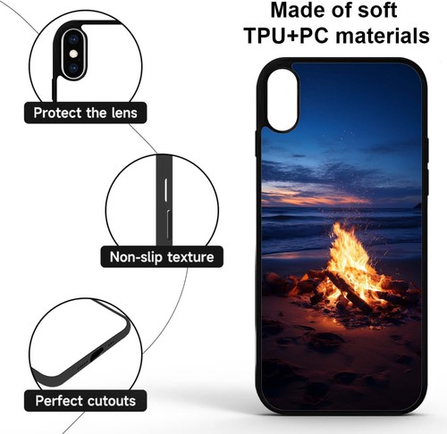 Case For iPhone X XS 11 12 13 14 15 Pro Max Beach Bonefire Artwork - Picture 184 of 240