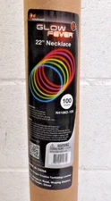 Party Dragon Glow Fever Necklaces 100ct 22' Mulitcolored' w/Connectors Glowstick