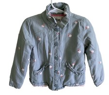 Oshkosh B'Gosh Light Girls Jacket Olive Green Spring Summer Floral Sz 4T