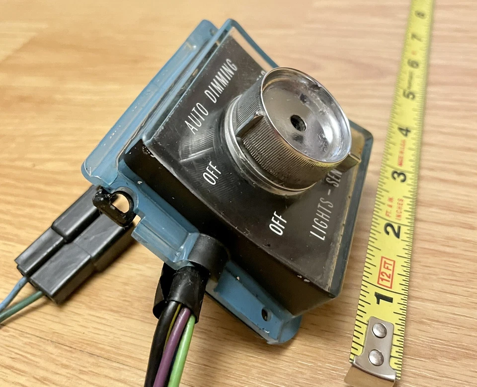 1967 1968 Cadillac Fleetwood Auto Dimming Headlight Switch & Bezel GM OEM - Image 4 of 4