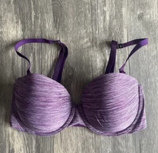 Victoria's Secret Multi-Way Multi-Position Padded 32DD Purple Bra NWOT