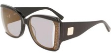NEW MCM 710S 001 Black Sunglasses with Visetos Grey Lenses MCM Case