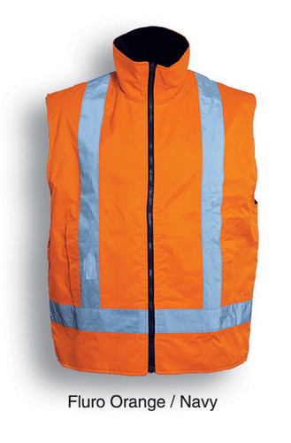 High Visibility WaterProof Reversible Vest + Reflective Tape Day and Night Use - Bild 2 von 3
