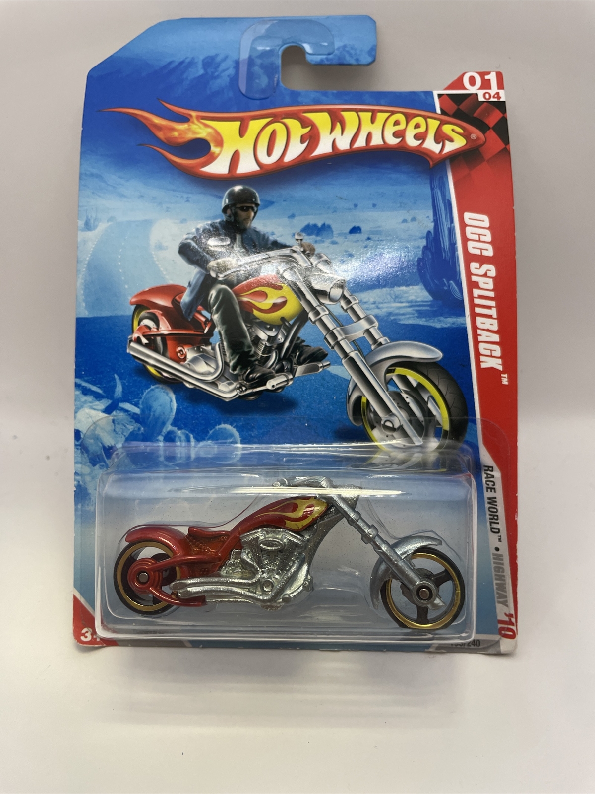 Hot Wheels 2010 Hot Wheels Race World OCC Splitback RED Highway 1/4 #193
