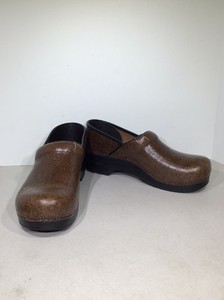 dansko brown floral tooled