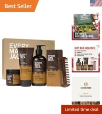 Luxurious Beard Grooming Kit: Sandalwood Essentials for Healthy Facial Hair