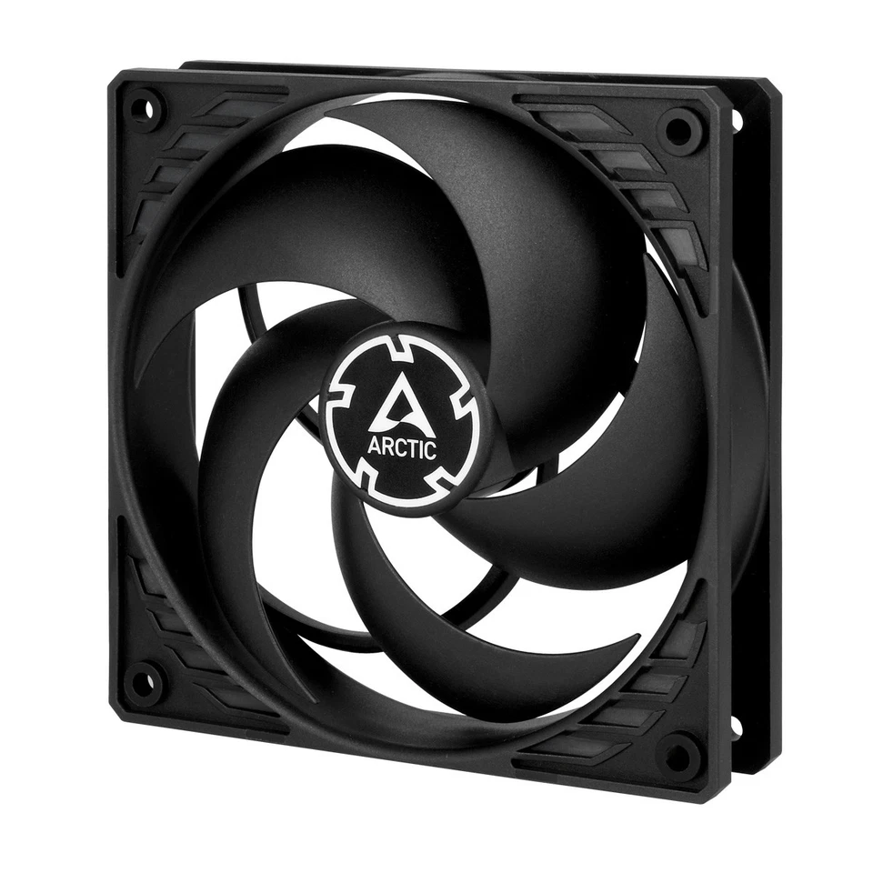 ARCTIC P12 Silent 3-Pin 120mm 12cm Black PC Case Fan 24CFM 0.08 Sone 1050RPM - Image 2 of 4
