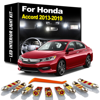 12x Canbus LED Interior Light Kit For Honda Accord 2013-2019 Dome Map Trunk Lamp