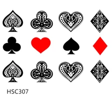 Poker Spider Constellation Sun Moon Star Ship Anchor Body Temporary Tattoo 