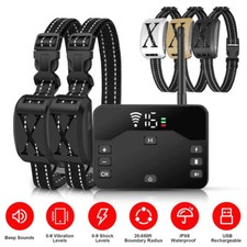 Wireless Electric Dog Fence Containment System Vibration Shock Receiver Collar