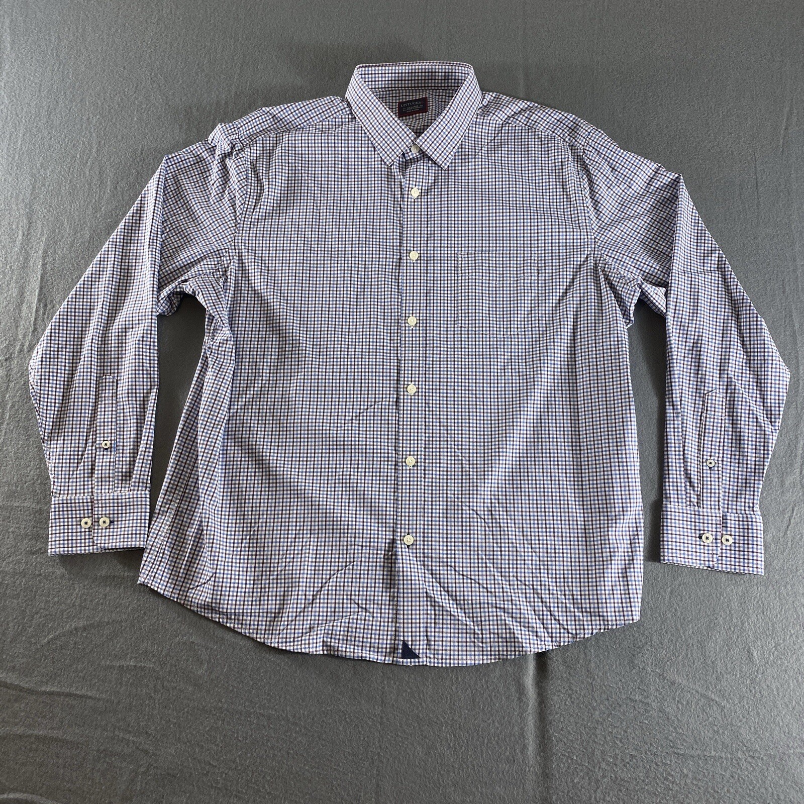 UNTUCKit Shirt Mens 2XL Blue Button Up Collared S… - image 1