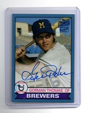 2019 TOPPS ARCHIVES GORMAN THOMAS FAN FAVORITES BLUE AUTO #FFA-GT 17/25