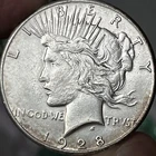 1928 P Silver Peace Dollar, Philadelphia XF/AU Details (cleaned)
