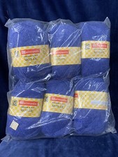 Skinnerin Delux 4 Ply Mosaic Acrylic Worsted Yarn BLUE 6 Skeins