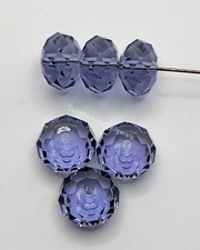 2pc Swarovski Crystal Tanzanite 12x8mm Briolette Donut 5040 Beads; Spacer