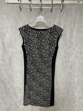 Ralph Lauren Dress Women 10 Blk Geometric Abstract Pencil Sheath Mini Sleeveless