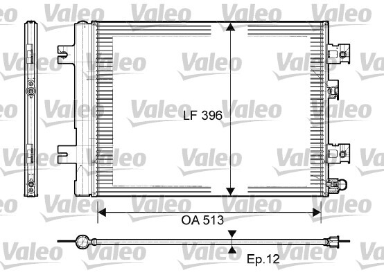 Condenseur climatisation Valeo 814077 radiateur de froid pour circuit de climatisation voiture