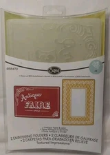 Sizzix Antique Faire & Lace Emboss 2pk #658470 Retail $12.99 by Jen Long
