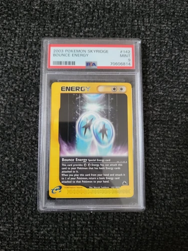 Pokémon Skyridge Set Regular Finish Bounce Energy 142/144 - PSA 9! Mint! PK553