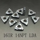 16IR 14NPT LDA Indexable CNC carbide threading insert for steel stainless steel