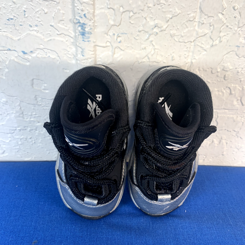 Reebok Sneakers Toddler Sz 5 Question Mid Iverson Black Silver Basketball Shoes - Picture 7 of 9