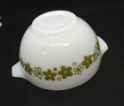 Vtg Pyrex Cinderella Mixing Bowl 441  Spring Blossom White Green Flowers USA