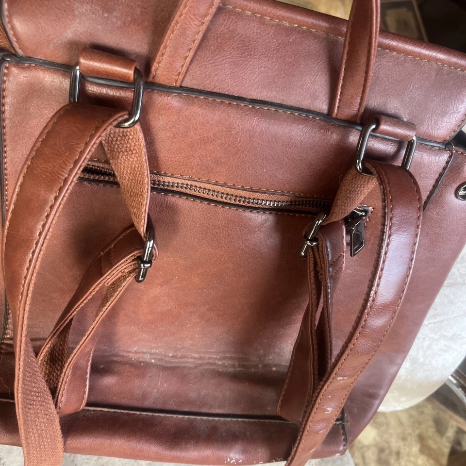 Wink Canguro Moda Bolso de Hombro Mochila Cuero Mujeres Damas Mochila Marrón Foto 4 de 4