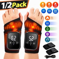 Cordless Hand Wrist Massager Pain Relief w/3 Heat Levels and 3 Vibration Modes